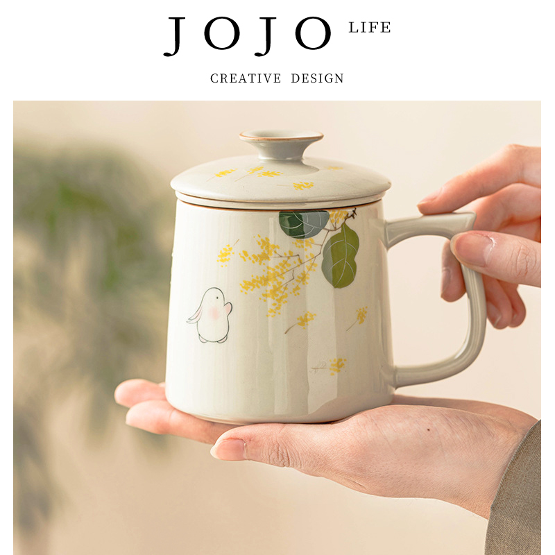 JOJO'SLIFEPD泡茶杯金桂月兔