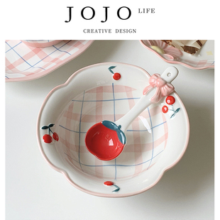 PD.Wrong.少女心餐具高温釉下彩陶瓷盘子早餐盘 都错 JOJO