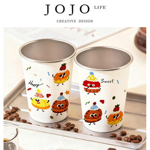 PD.JD.耐摔316不锈钢杯子水杯露营便携咖啡杯 备乏 JOJO