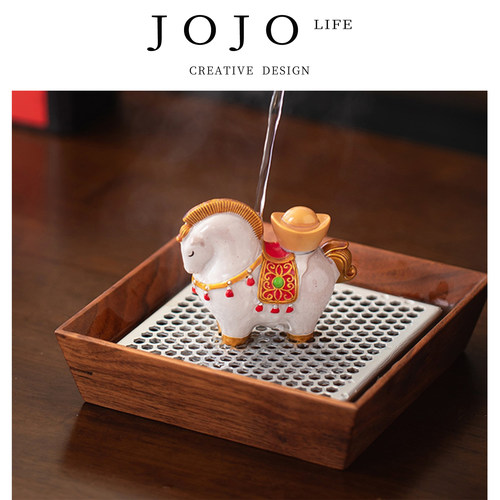 JOJO'S L. PD.Brother.茶宠摆件变色马上有钱中式招财唐马 | 序到