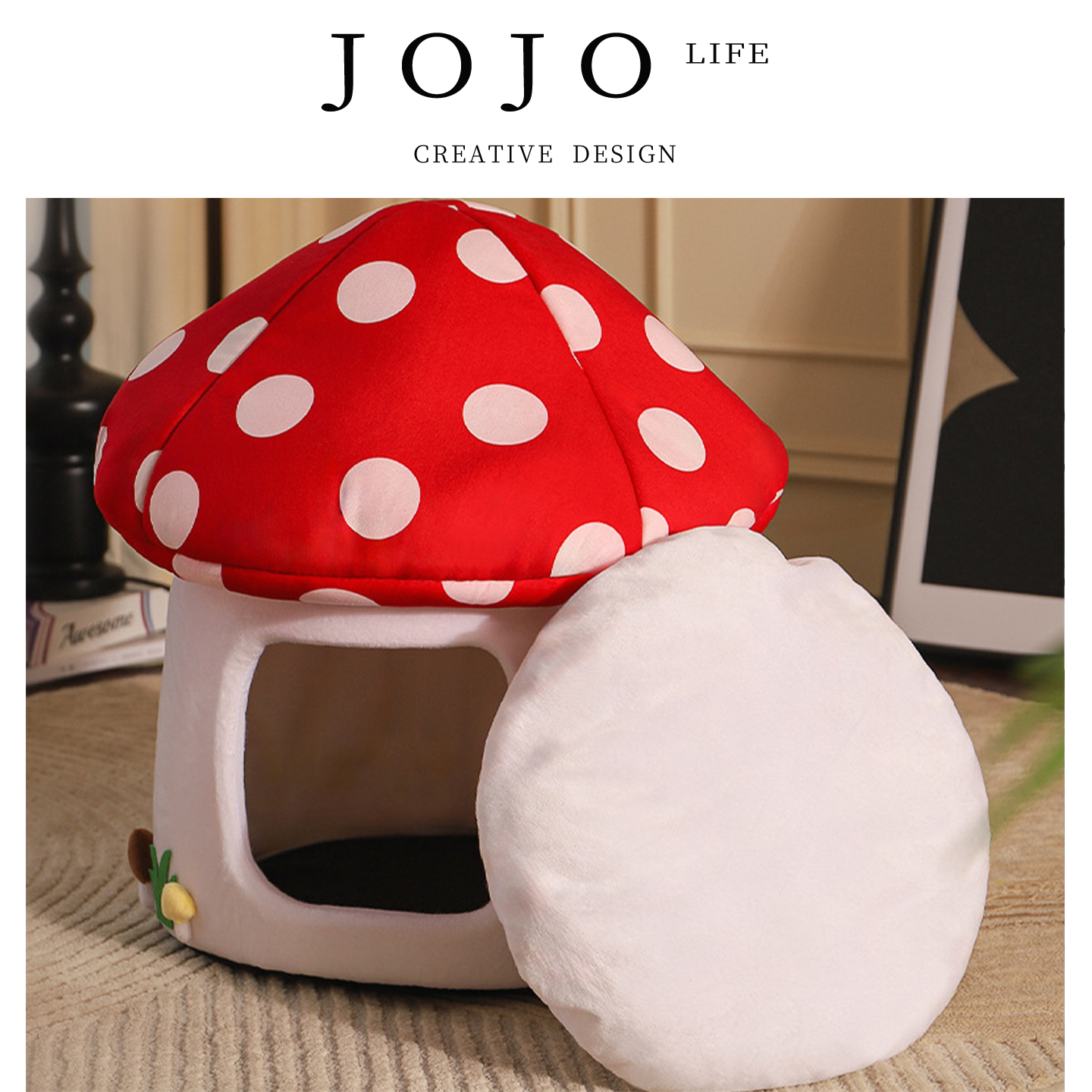 JOJO'SLIFEPD猫窝狗窝蘑菇保暖