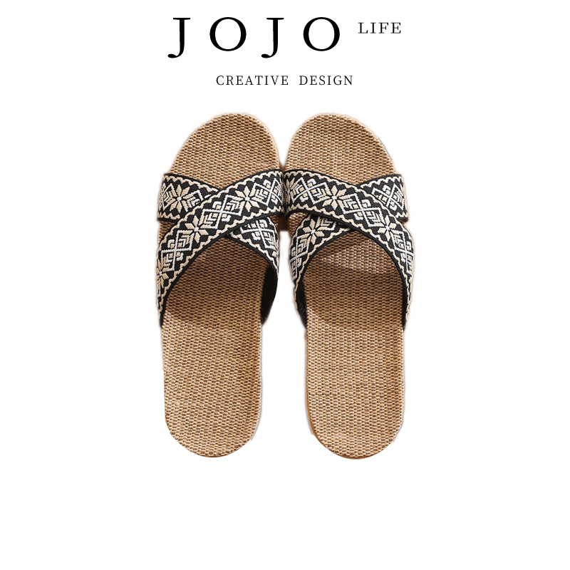 JOJO'SL.PD亚麻拖鞋家居情侣