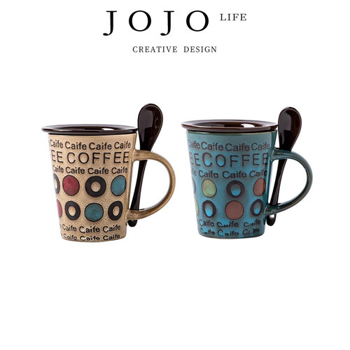 JOJO'SL.PD杯具个性带盖勺咖啡