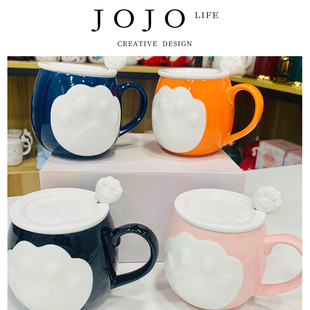 PD.defects.手绘釉下彩马克杯卡通陶瓷杯耐高温 凋弊 JOJO