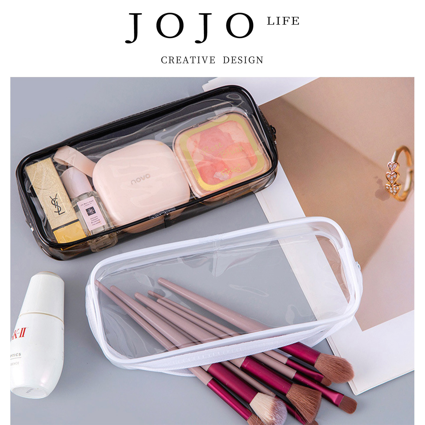 JOJO'S L. PD.chief.笔袋日系简约透明小学生大容量文具盒 | 魁惨,文具电教/文化用品/商务用品,笔袋,淘宝优惠券,粉丝福利购,淘宝优惠卷