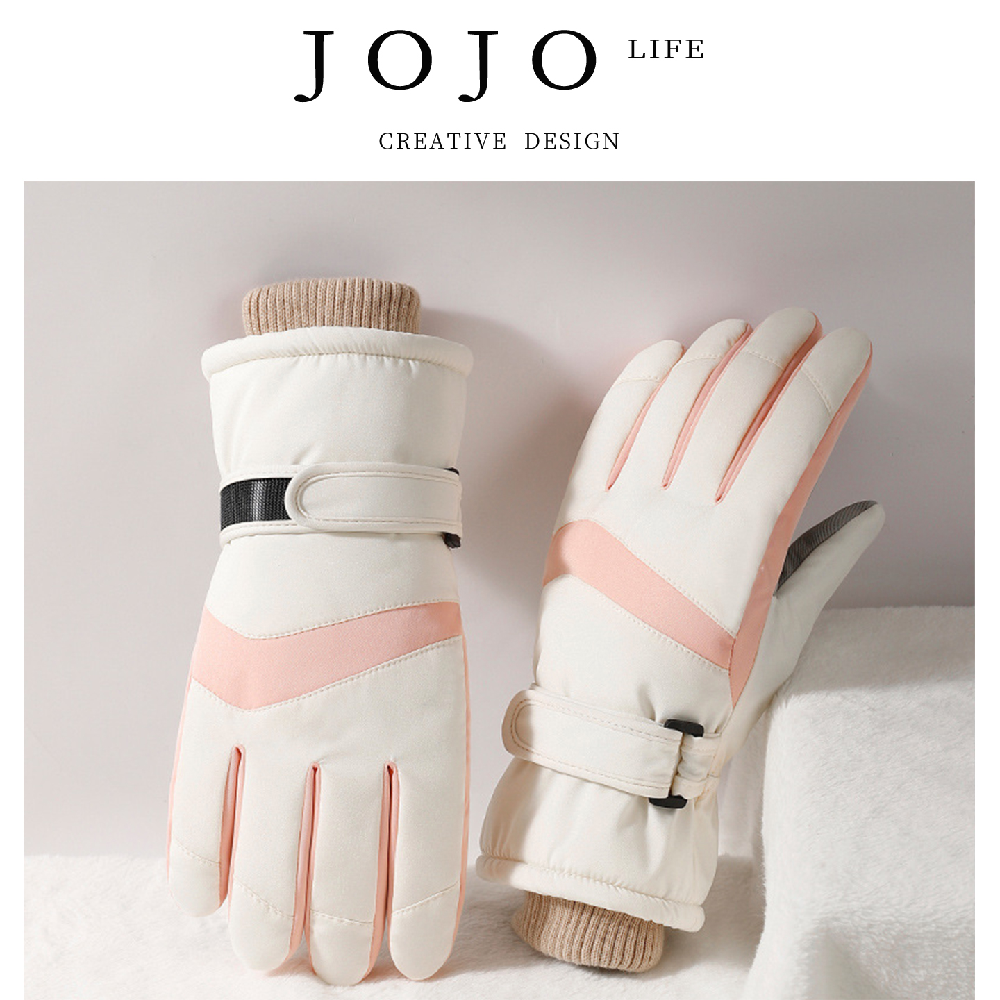 JOJO'SLIFEPD雪手套女保暖