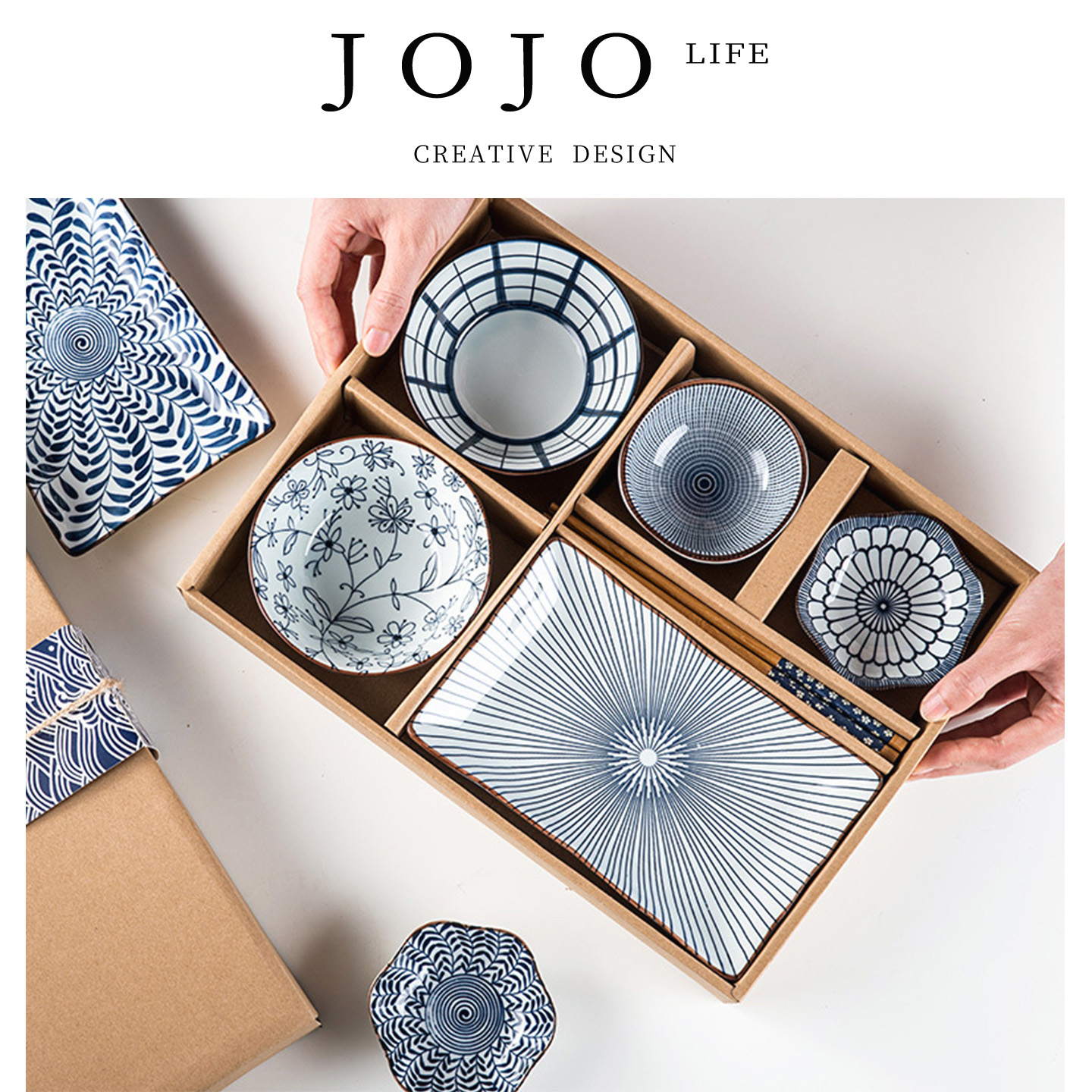 JOJO'SLIFEPD日式青花米饭碗