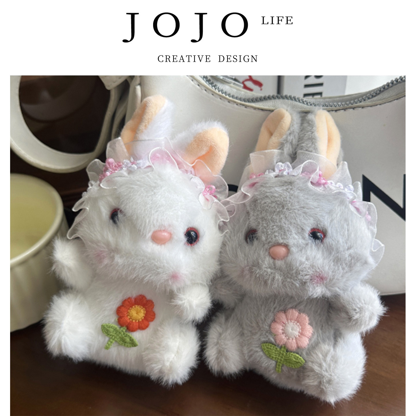 JOJO'S L. PD.ride.钥匙扣网红小兔子毛绒可爱长耳兔玩偶 | 岖乘,服饰配件/皮带/帽子/围巾,钥匙扣,淘宝优惠券,粉丝福利购,淘宝优惠卷