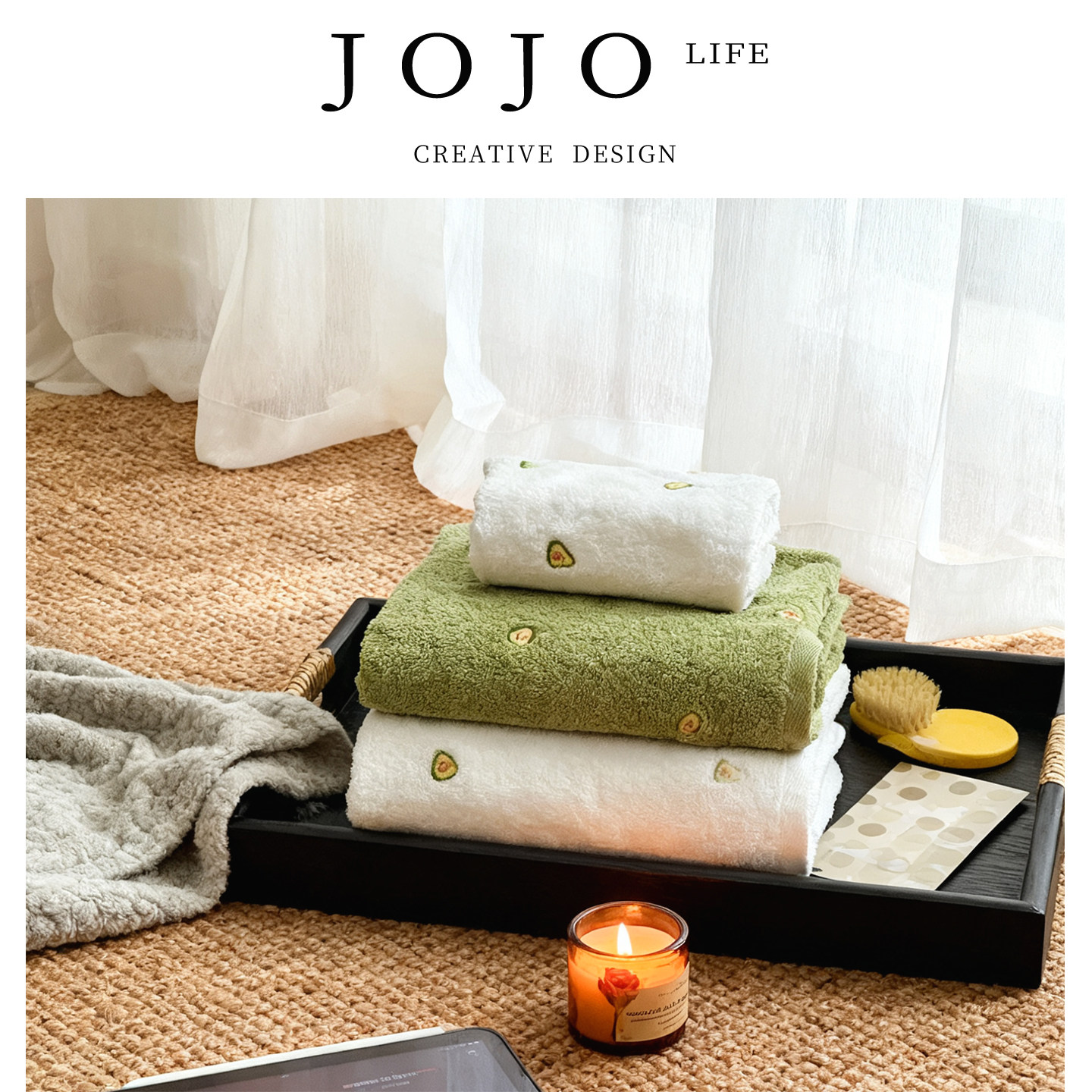 JOJO'S L. PD.avocado.浴巾家用纯棉吸水男女情侣全棉裹巾 | 油果
