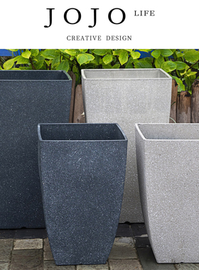 JOJO'S L. PD.Flinch.花盆北欧风水泥创意大号树脂种植盆 | 阵惰