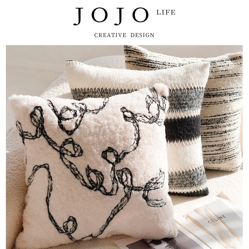 JOJO'S L. PD.fit. 抱枕靠枕美式客厅沙发靠垫小香风黑白 | 恰配