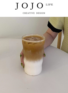 JOJO'S L. PD.poured.简约创意波浪单层杯高硼硅透明玻璃 | 坚斟