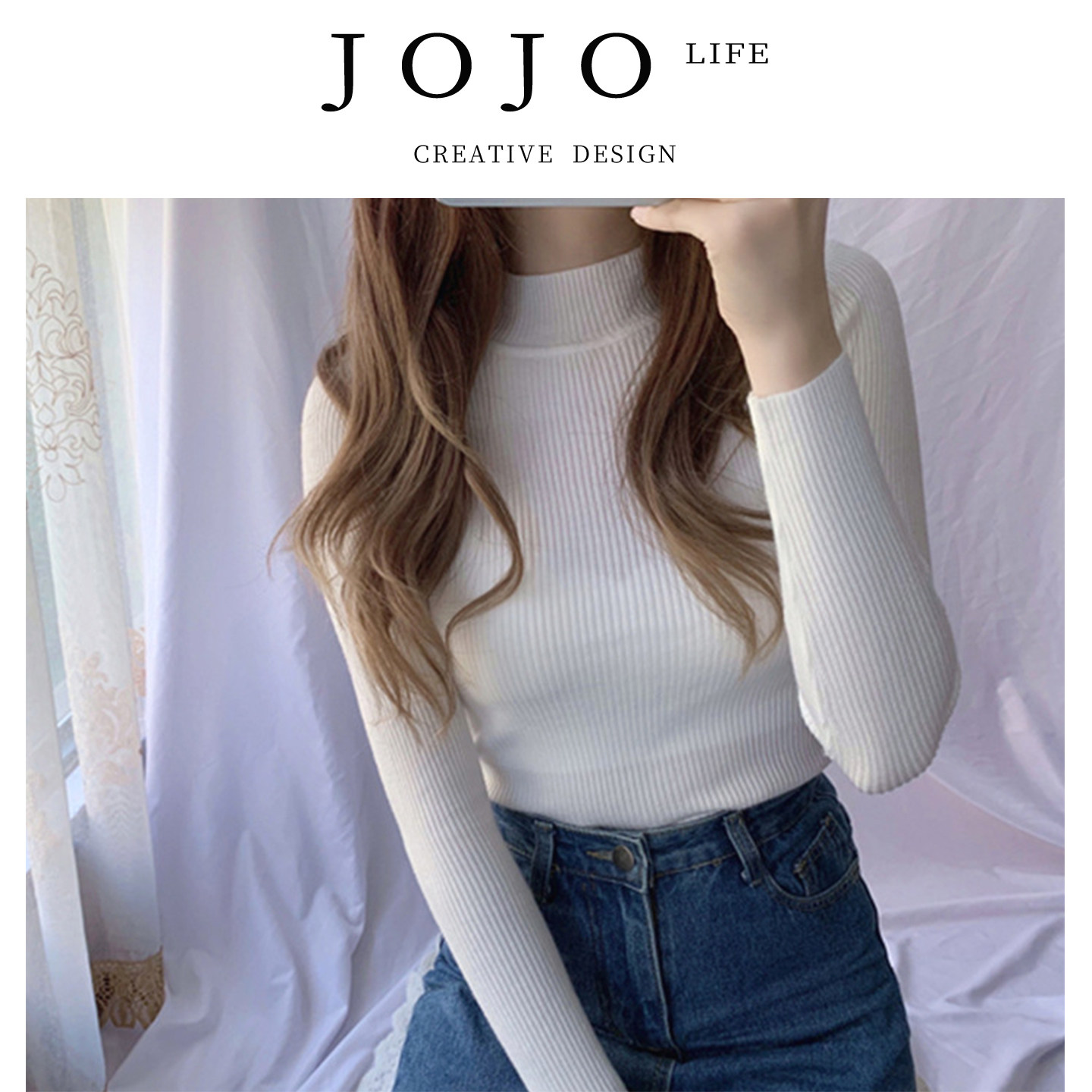 JOJO'SLIFEPD毛衣女显瘦秋冬季