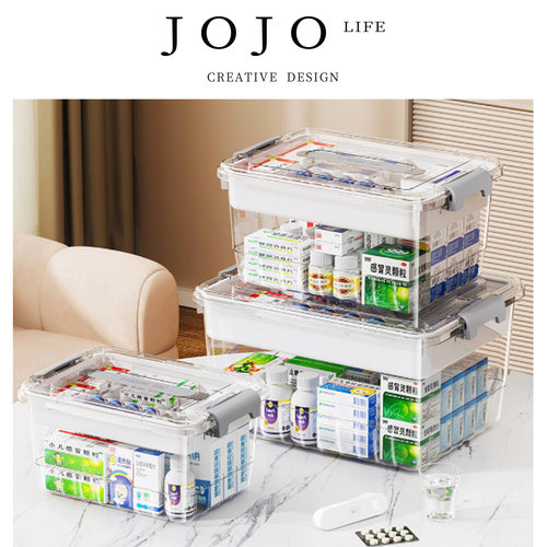 JOJO'SLIFEPD透明药箱大容量