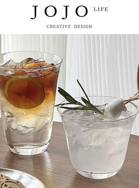 JOJO'S L. PD.scatter.ins风阔口玻璃咖啡杯轻薄杯子 | 撒贴