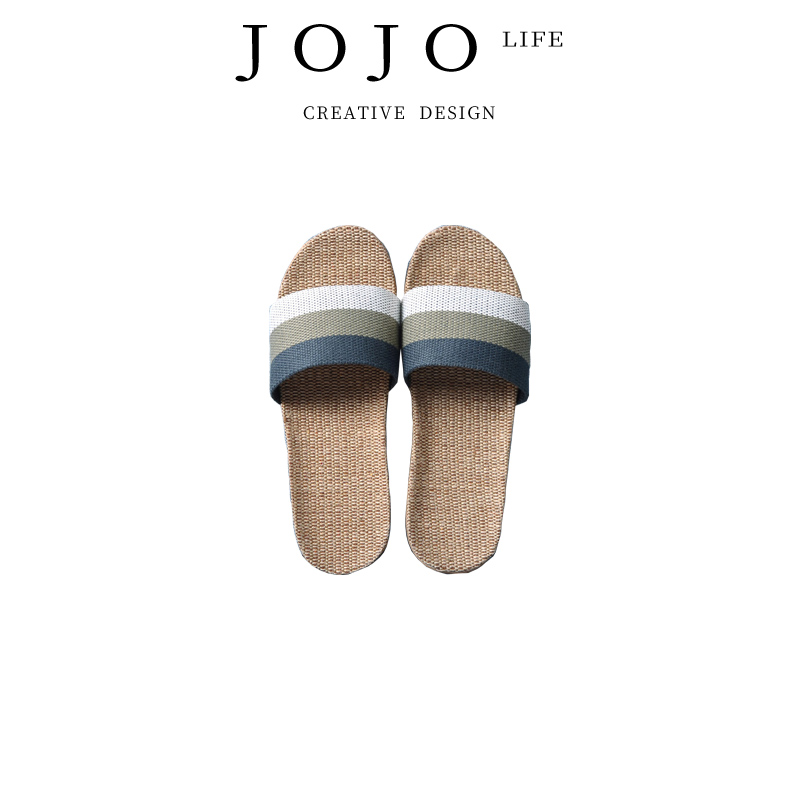 JOJO'SLIFEPD防滑厚底亚麻拖鞋