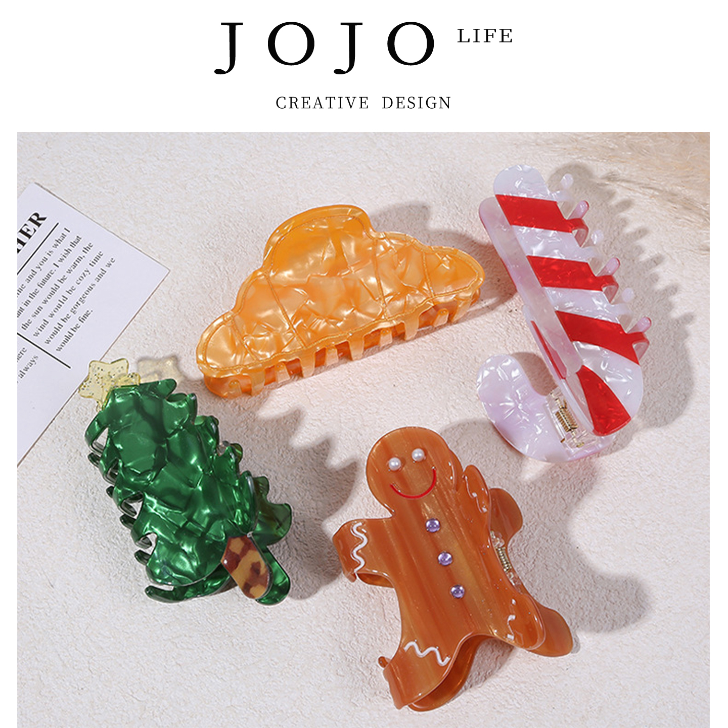 JOJO'SLIFEPD圣诞节发夹抓夹