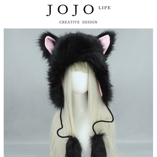 动漫周边兽耳帽子牦牛可爱毛绒帽子户 JOJO PD.avoid 耸呕