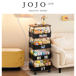 PD.Win.零食置物架家用客厅高颜值移动推车落地 敢胜 JOJO