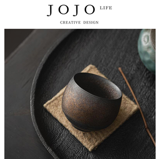 JOJO'S L. PD.紫泉涧.日式手工粗陶茶杯品茗杯风静道杯做旧 |秋晖