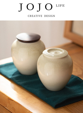 JOJO'S L. PD.Sending.复古窑变青灰釉罐迷你便携醒茶罐 | 宾服