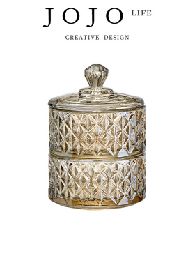 JOJO'S L. PD.continent.欧式水晶玻璃糖果罐家用带盖 | 汀洲