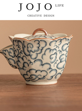 JOJO'S L. PD.collide.手抓壶云纹汝窑中式高档家用防烫壶 | 相撞