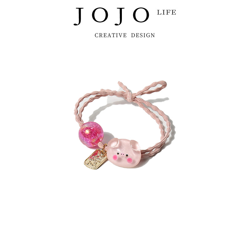 JOJO'S L. PD.Stream.粉色小猪发圈可爱皮套女头绳气质 | 溪水,家庭/个人清洁工具,发圈/发网,淘宝优惠券,粉丝福利购,淘宝优惠卷