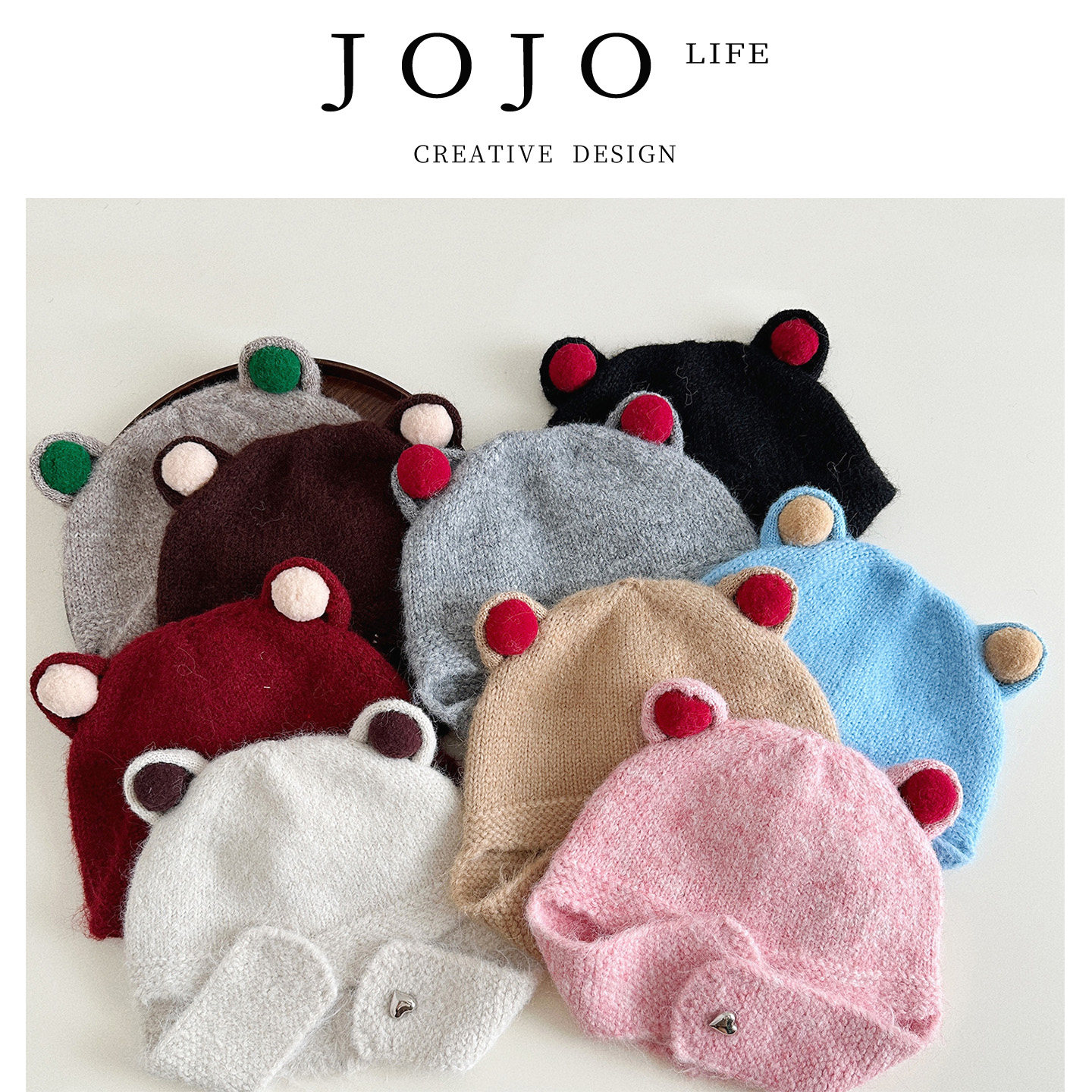 JOJO'SLIFEPD套头帽可爱保暖