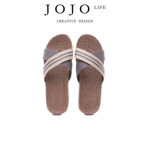 JOJO'SL.PD拖鞋女夏居家亚麻拖