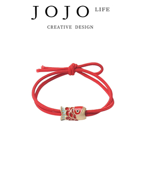 JOJO'S L. PD.raft.红鲤鱼红绳小皮筋学生手绳手链清新 | 竹筏