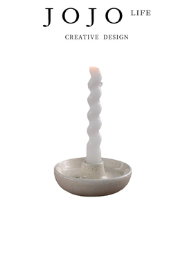 JOJO'S L. PD.Swallow.烛台盘北欧简约复古陶瓷秘鲁烧盘 | 吞下