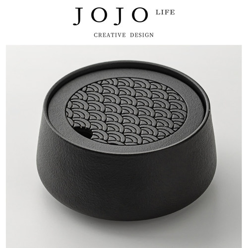 JOJO'SLIFEPD粗陶茶渣缸茶带盖