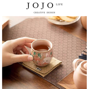 JOJO'S L. PD.紫泉涧.汝窑草莓兔主人杯束腰杯高档个人专用 |话别