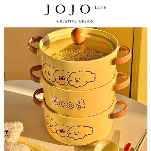 JOJO'SLIFEPD三只小狗泡碗带盖