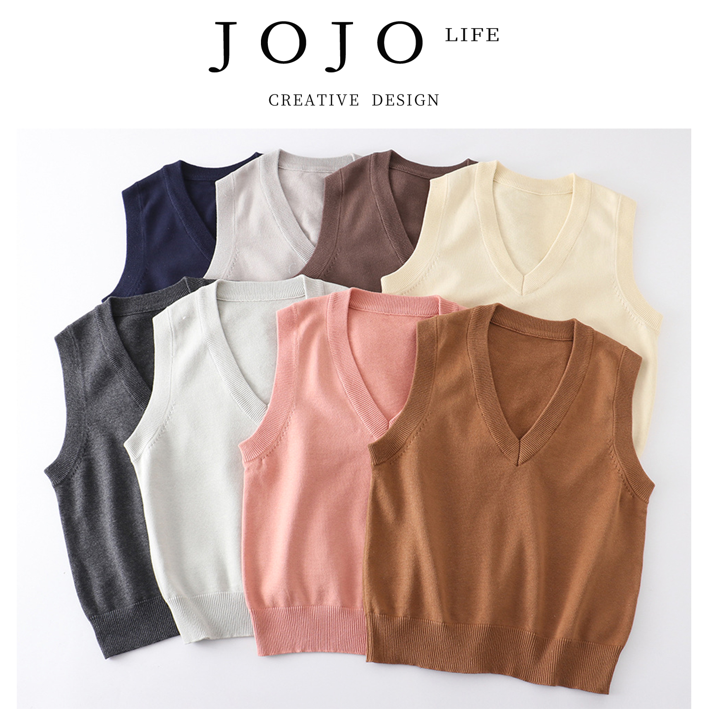 JOJO'SLIFEPD羊毛衫JK毛衣背心