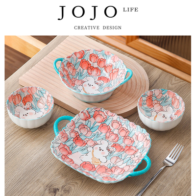 JOJO'SLIFEPD可爱陶瓷餐具饭碗