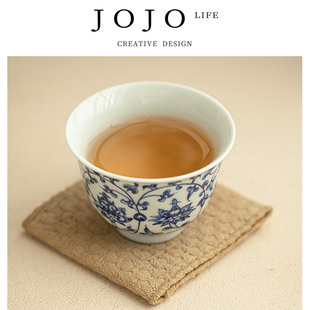 JOJO'S L. PD.vomit.品茗杯功夫茶具客杯缠枝莲茶杯茶具 | 几息