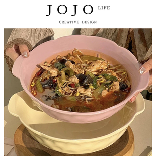 JOJO'S L. PD.capacit.陶瓷大容量12寸双耳大盆碗大号汤碗 | 电容