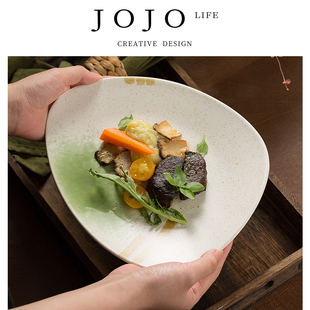 JOJO'S L. PD.temple.日式手绘西餐盘和风陶瓷盘家用菜盘 | 春祠