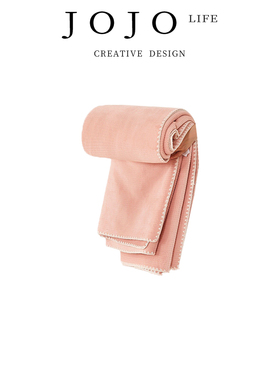 JOJO'S L. PD.contrary.华夫格绒毛毯纯色加厚休闲牛奶绒毯 |相反