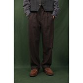 纯羊毛粗花呢复古双褶百搭长裤 Secondorder Wool TRS FW24 Tweed
