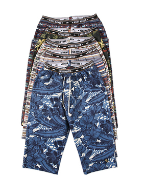 Lohateco roha hawaii 摩德纳 夏威夷 松紧腰 日式复古棉麻七分裤