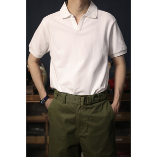 马球Polo衫 Polo Shirt 基础通勤休闲纯色复古意式 海鸥领短袖