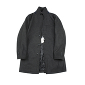 复古中长款 Woolen 翻领毛呢大衣 日式 修身 coat 单排扣