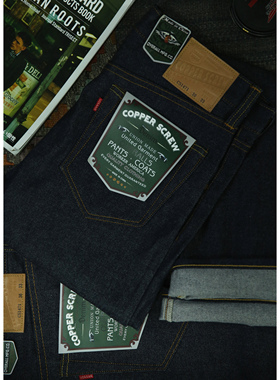 Worker america overalls 14oz Denim pants 原色丹宁赤耳牛仔裤