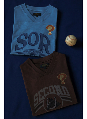Secondorder SS23 Football T-shirt 美式橄榄球竹节棉V领短袖T恤