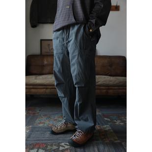 Parachute Pants 日系复古水洗直筒宽松休闲束脚工装长裤 伞兵裤