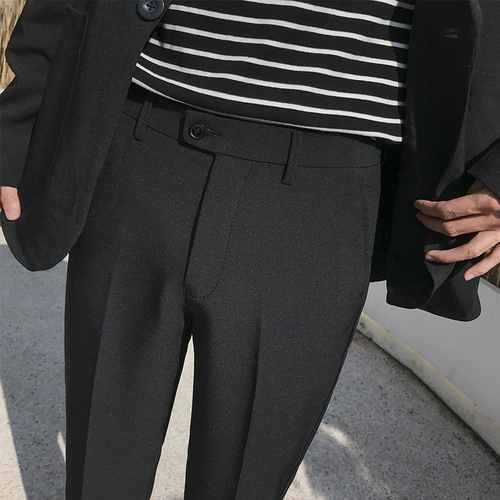 Универсальные штаны для отдыха, мужской трендовый костюм, осенние, в корейском стиле, свободный прямой крой