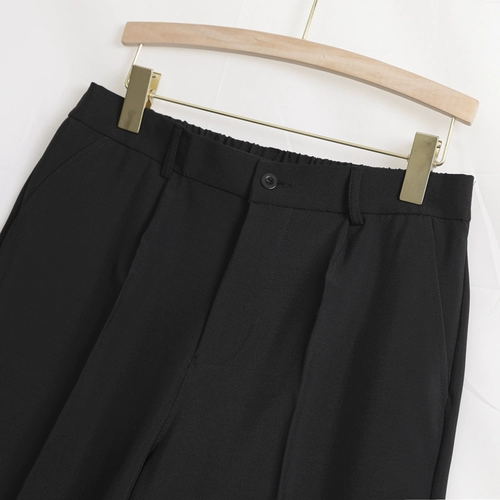 Демисезонный трендовый костюм, штаны, в корейском стиле, свободный прямой крой